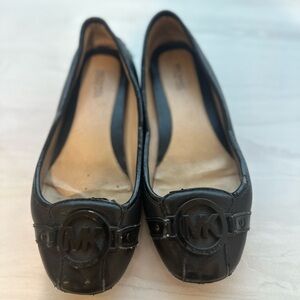 Michael Kors Black Leather Flats